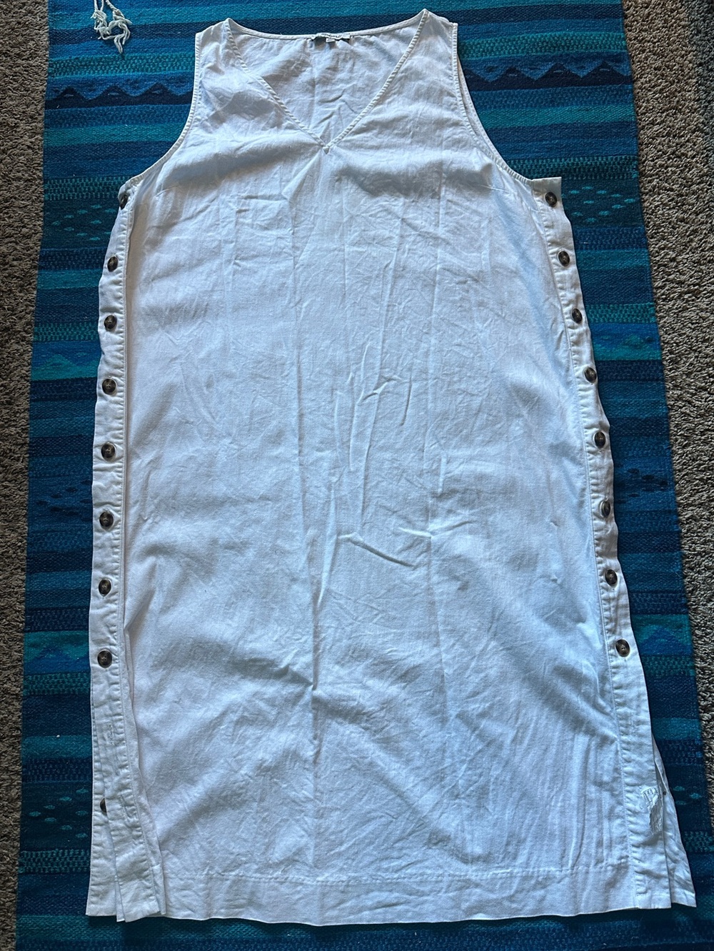 Madewell White Side-Button Pullover Dress Size XXL